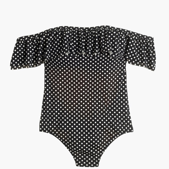 J. Crew Other - JCrew off-the-shoulder polka dot swimsuit